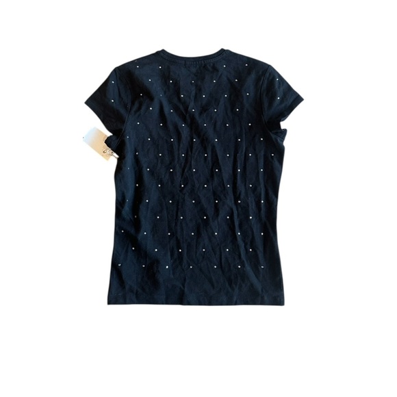 NEW Good American Crystal Baby Tee in Black - Size S - Picture 6 of 8